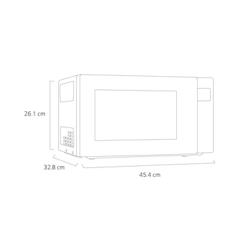 Imagen 3 de Horno de Microondas LG NeoChef MS2032GAS Negro Acero Inoxidable de 0.7 Pies Cúbicos