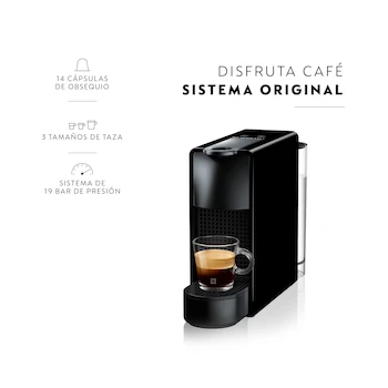 Imagen 2 de Combo Cafetera Nespresso Essenza Mini Negra con Espumador de Leche Aeroccino3