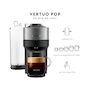 Miniatura de Cafetera Nespresso Vertuo Pop Deluxe by De'Longhi Color Titan con Tanque de Agua de 1.1 Litros