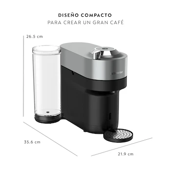 Imagen 5 de Cafetera Nespresso Vertuo Pop Deluxe by De'Longhi Color Titan con Tanque de Agua de 1.1 Litros