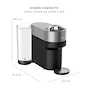 Miniatura de Cafetera Nespresso Vertuo Pop Deluxe by De'Longhi Color Titan con Tanque de Agua de 1.1 Litros