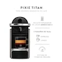 Miniatura de Combo Nespresso De'Longhi Cafetera Pixie Titán con Tanque de Agua 0.7L y Termo de Viaje