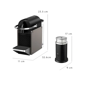 Imagen 5 de Combo Nespresso De'Longhi Cafetera Pixie Titán con Tanque de Agua 0.7L y Termo de Viaje