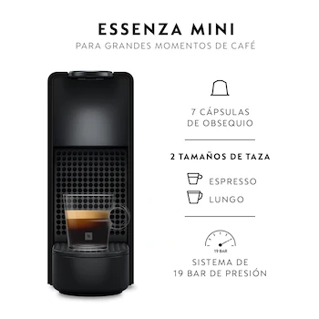 Imagen 2 de Nespresso Essenza Mini Máquina de Café Negra