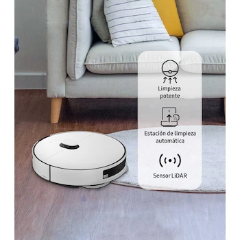 Imagen 2 de Aspiradora y Trapeadora Robot Samsung Jet Bot Combo AI Modelo VR7MD96514G Color Satin Greige