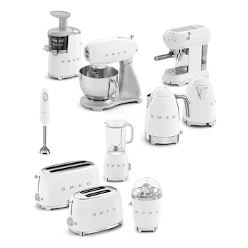 Imagen 2 de Batidora de Pedestal Smeg 50's Style Blanca Modelo SMF03 con Tazón de 4.8 Litros