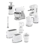 Miniatura de Batidora de Pedestal Smeg 50's Style Blanca Modelo SMF03 con Tazón de 4.8 Litros