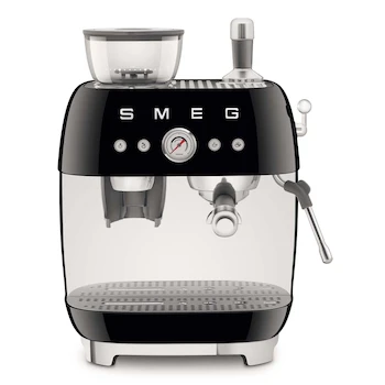Imagen alusiva al producto Cafetera Smeg EGF03BLUS Negra Acero Inoxidable 10 Tazas