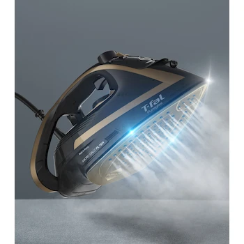 Imagen 3 de Plancha de Vapor T-fal Puregliss FV8064X0 Durilium Airglide Autoclean Negro con Dorado