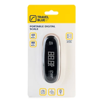 Imagen 5 de Travel Blue Báscula Portátil Digital para Equipaje, Capacidad 40 kg, Color Negro, Modelo 068