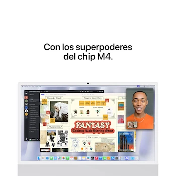 Imagen 2 de Apple iMac 24 Pulgadas Pantalla Retina 4.5K Chip M4 8 Núcleos CPU 8 Núcleos GPU 16GB Memoria Unificada 256GB SSD Plata Modelo MWUC3Y/A