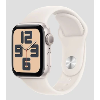 Imagen 2 de Apple Watch SE (2nd Generation) GPS 40mm Starlight Aluminum Case with Starlight Sport Band