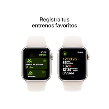 Imagen 3 de Apple Watch SE (2nd Generation) GPS 40mm Starlight Aluminum Case with Starlight Sport Band