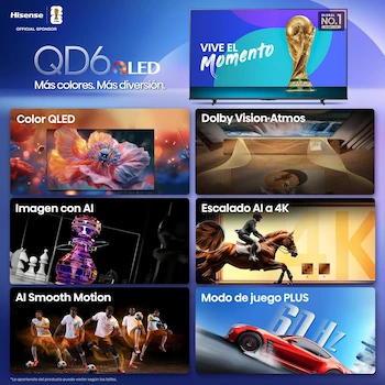 Imagen 4 de Hisense QD6QFM 50 Pulgadas QLED Smart Fire TV UHD 4K (Modelo 2025)