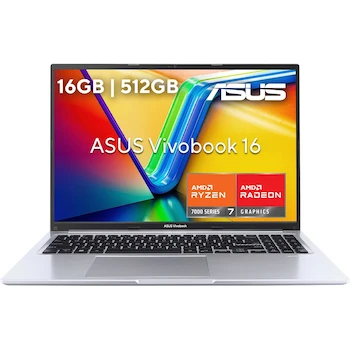 Imagen alusiva al producto ASUS Vivobook 16 Laptop AMD Ryzen 7 7730U 16GB RAM 512GB SSD Teclado Español