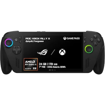 Imagen alusiva al producto ASUS ROG Ally X 2025 Black Handheld Gaming Console - AMD Ryzen AI Z2 Extreme Processor, AMD Radeon Graphics, 24GB RAM, 1TB SSD, 7" FHD 120Hz Display