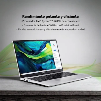 Imagen 3 de Acer Aspire Lite AL15-51 Laptop 15.6" AMD Ryzen 7 5700U 16GB RAM 1TB SSD Steel Gray