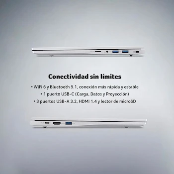 Imagen 5 de Acer Aspire Lite AL15-51 Laptop 15.6" AMD Ryzen 7 5700U 16GB RAM 1TB SSD Steel Gray