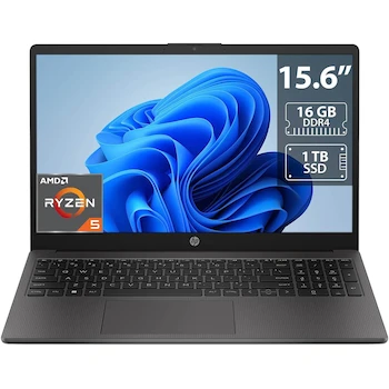 Imagen alusiva al producto HP 255 G10 Laptop AMD Ryzen 5 7530U 16GB DDR4 RAM 1TB SSD 15.6-inch LED Display AMD Radeon Graphics Windows 11 Home
