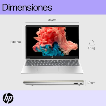 Imagen 5 de HP Laptop 15-fd0045la Intel Core i5 8GB RAM 512GB SSD 15.6" FHD Windows 11 Home Teclado Español Garantía México Oro y Plata