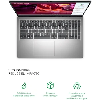 Imagen 5 de Laptop Dell Inspiron 15 Modelo DC15255 Pantalla 15.6 Pulgadas Resolución Full HD 1920x1080 Procesador AMD Ryzen 5 7520U Memoria RAM 8GB Almacenamiento 512GB SSD Sistema Operativo Windows 11 Home en Español Color Negro