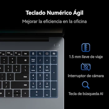 Imagen 5 de Laptop Huawei MateBook D 16 Intel Core i5-12450H 12th Gen 16GB RAM 1TB Almacenamiento Windows 11 Plateado