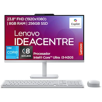 Imagen de referencia para Lenovo IdeaCentre AIO A100 All-in-One 23.8" FHD Intel Core i3 8GB RAM 256GB SSD Windows 11 Home con Teclado y Mouse Inalámbrico EOS