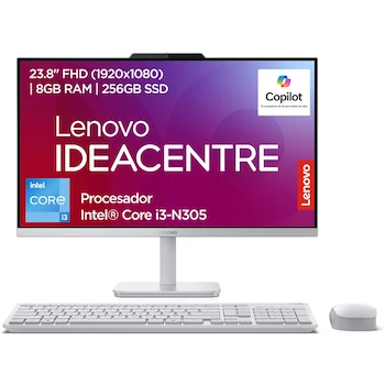 Imagen 2 de Lenovo IdeaCentre AIO A100 All-in-One 23.8" FHD Intel Core i3 8GB RAM 256GB SSD Windows 11 Home con Teclado y Mouse Inalámbrico EOS