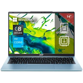 Imagen 1 de Acer Aspire Lite AL14-31P 14" Steel Gray Laptop Intel Core i3-N305 8GB RAM 512GB SSD IPS WUXGA