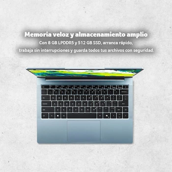 Imagen 4 de Acer Aspire Lite AL14-31P 14" Steel Gray Laptop Intel Core i3-N305 8GB RAM 512GB SSD IPS WUXGA
