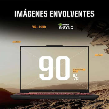 Imagen 4 de ASUS TUF Gaming A16 FA607NUG AMD Ryzen 7 NVIDIA GeForce RTX 4050 16" Laptop Mecha Gray