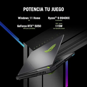 Imagen 4 de ASUS ROG Strix G16 2025 AMD Ryzen 9 8940HX NVIDIA GeForce RTX 5050 16GB RAM 512GB SSD
