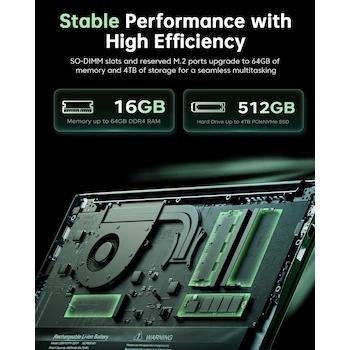 Imagen 5 de ACEMAGIC LX15PRO 15.6 Inch Laptop AMD Ryzen 7 5700U 16GB DDR4 RAM 512GB SSD Windows 11