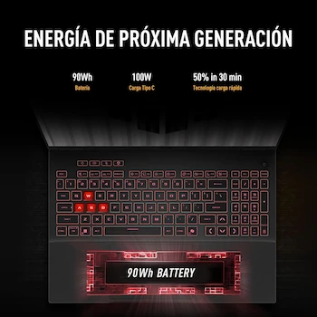 Imagen 5 de ASUS TUF Gaming A16 2025 Laptop AMD Ryzen 7 260 NVIDIA GeForce RTX 5050 8GB GDDR7 16GB RAM 512GB SSD NPU IA 16+ TOPS Teclado Español Garantía México