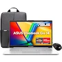Miniatura de ASUS Vivobook Go 14 E1404FA-NK480W AMD Ryzen 5-7520U 8GB RAM 512GB SSD Plata Windows 11 con Mouse y Mochila Teclado en Español Garantía en México