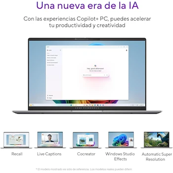 Imagen 5 de ASUS Vivobook S15 OLED Laptop 15.6" 3K Qualcomm Snapdragon X Plus 16GB RAM 512GB SSD Plata con Mochila