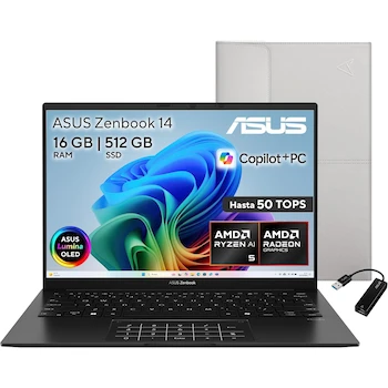 Imagen alusiva al producto ASUS Zenbook 14 OLED UM3406 Ryzen AI 5 16GB RAM 512GB SSD