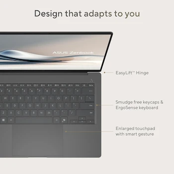 Imagen 5 de ASUS Zenbook A14 UX3407QA-DS52-CB Portátil 14 Pulgadas WUXGA OLED Procesador Snapdragon X Memoria 16 GB SSD 512 GB Zabriskie Beige