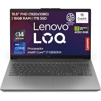 Imagen de referencia para Lenovo LOQ 15IAX9E Luna Grey 15.6" Laptop Intel Core i7 16GB RAM 1TB SSD NVIDIA GeForce RTX 4050 6GB