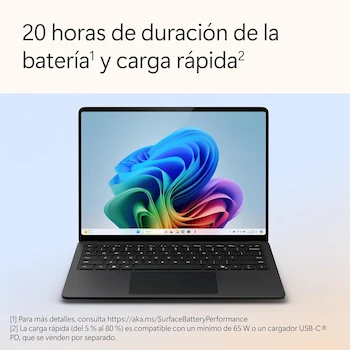 Imagen 3 de Microsoft Surface Laptop 7 Copilot+ PC Snapdragon X Plus 16GB RAM 512GB SSD Pantalla Táctil 13.8" Negro