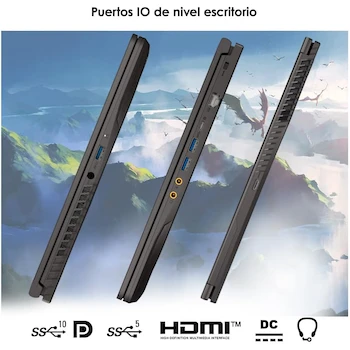 Imagen 3 de MSI Thin 15 B12UC Gaming Laptop Intel Core i5-12450H NVIDIA GeForce RTX 3050 8GB RAM 512GB SSD 15.6" Gris Teclado Español 2 Años Garantía