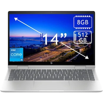 Imagen de referencia para HP Envy x360 2-in-1 Laptop 14-es0013dx 14" FHD Touchscreen Intel Core i5-1335U 8GB RAM 512GB SSD Natural Silver