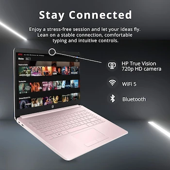 Imagen 5 de HP Laptop Premium Stream 14" Intel Celeron N4120 16 GB RAM 64 GB eMMC Win 11s Rosa con 1 Año Office 365