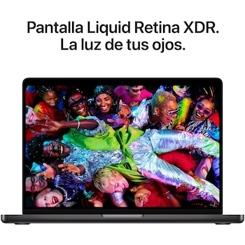 Imagen 4 de Apple MacBook Pro (2025) con Chip M5, Pantalla Liquid Retina XDR de 14.2 Pulgadas, 24 GB de Memoria Unificada, Almacenamiento SSD de 1TB, Negro Espacial