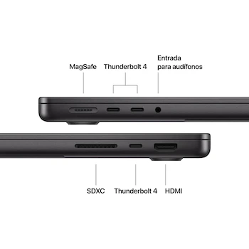 Imagen 5 de Apple MacBook Pro (2025) con Chip M5, Pantalla Liquid Retina XDR de 14.2 Pulgadas, 24 GB de Memoria Unificada, Almacenamiento SSD de 1TB, Negro Espacial