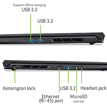 Imagen 5 de Acer Nitro V Gaming Laptop Intel Core Ultra 9 270H NVIDIA GeForce RTX 5070 16" WUXGA IPS Display 32GB DDR5 RAM 1TB Gen 4 SSD Wi-Fi 6 Backlit Keyboard