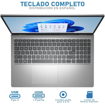 Imagen 4 de Laptop Dell Inspiron 3535 Plata 15.6" Full HD AMD Ryzen 5 7520U 8GB RAM 512GB SSD Windows 11 Home 64-bit Español