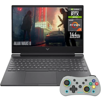 Imagen de referencia para HP Victus 15.6" Laptop AMD Ryzen 7 7445HS NVIDIA GeForce RTX 4050 24GB RAM 512GB SSD Windows 11 Home English Keyboard + DXT Controller