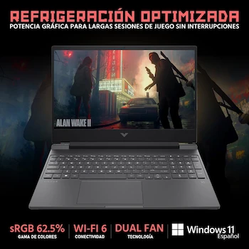 Imagen 3 de HP Victus 15.6" Laptop AMD Ryzen 7 7445HS NVIDIA GeForce RTX 4050 24GB RAM 512GB SSD Windows 11 Home English Keyboard + DXT Controller