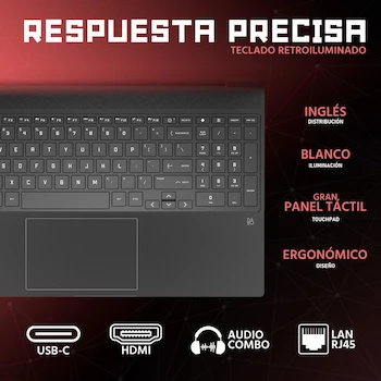 Imagen 4 de HP Victus 15.6" Laptop AMD Ryzen 7 7445HS NVIDIA GeForce RTX 4050 24GB RAM 512GB SSD Windows 11 Home English Keyboard + DXT Controller